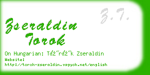 zseraldin torok business card